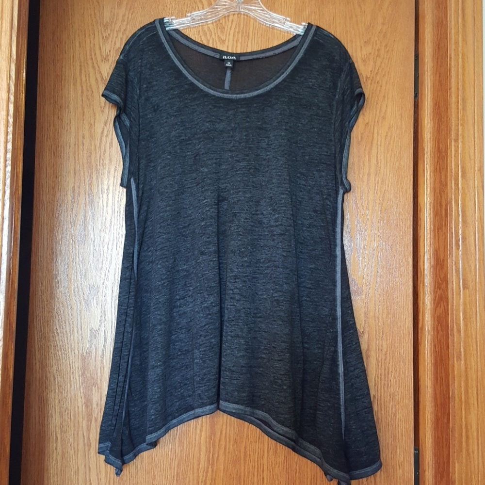 a.n.a * Shark bite hem swing oversize T shirt